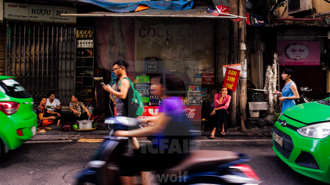 "Daily life in Hanoi" stock image