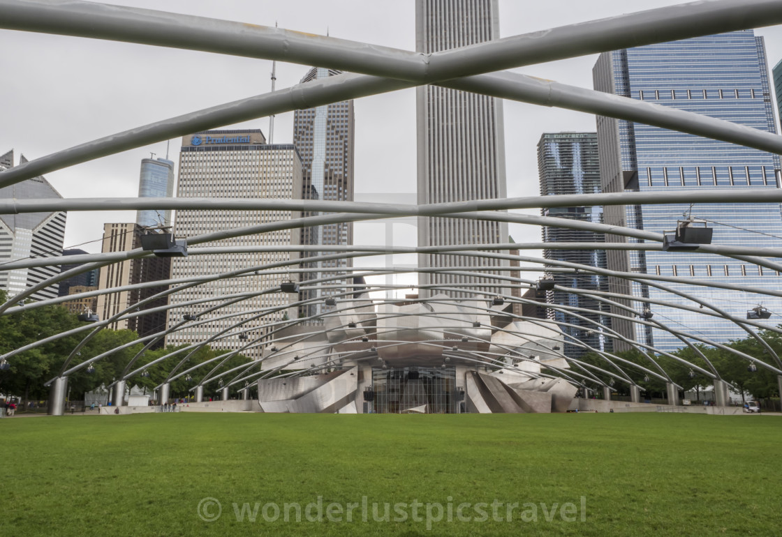 Jay Pritzker Pavilion At Millennium Park Chicago Il Usa On The