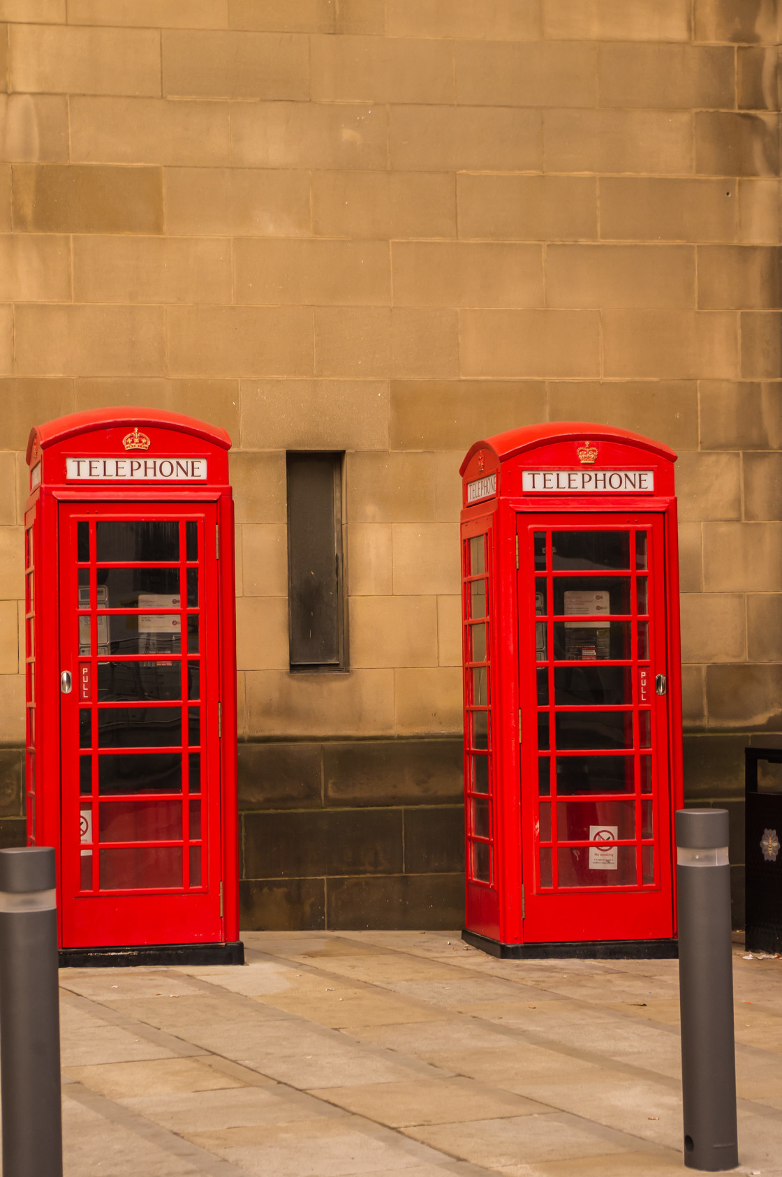 "Old Red Phone Boxes" stock image