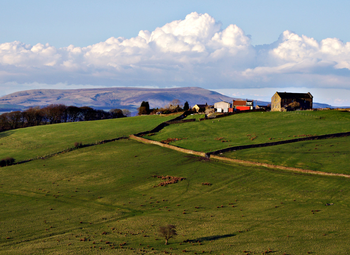 "Hilltop Farm in the Pennines" stock image