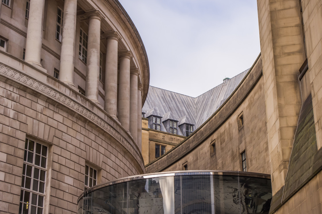 "Study of Manchester Library Exterior" stock image