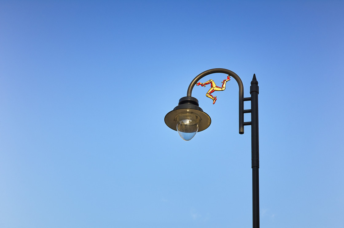 "Manx street lamppost" stock image