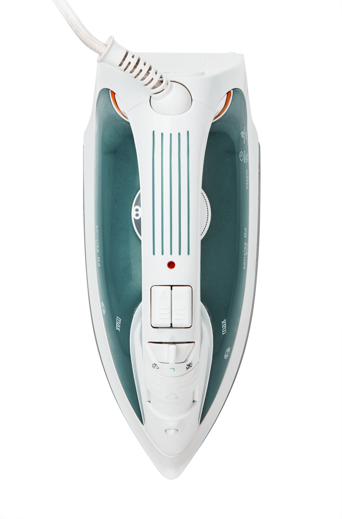 "Steam iron from above" stock image