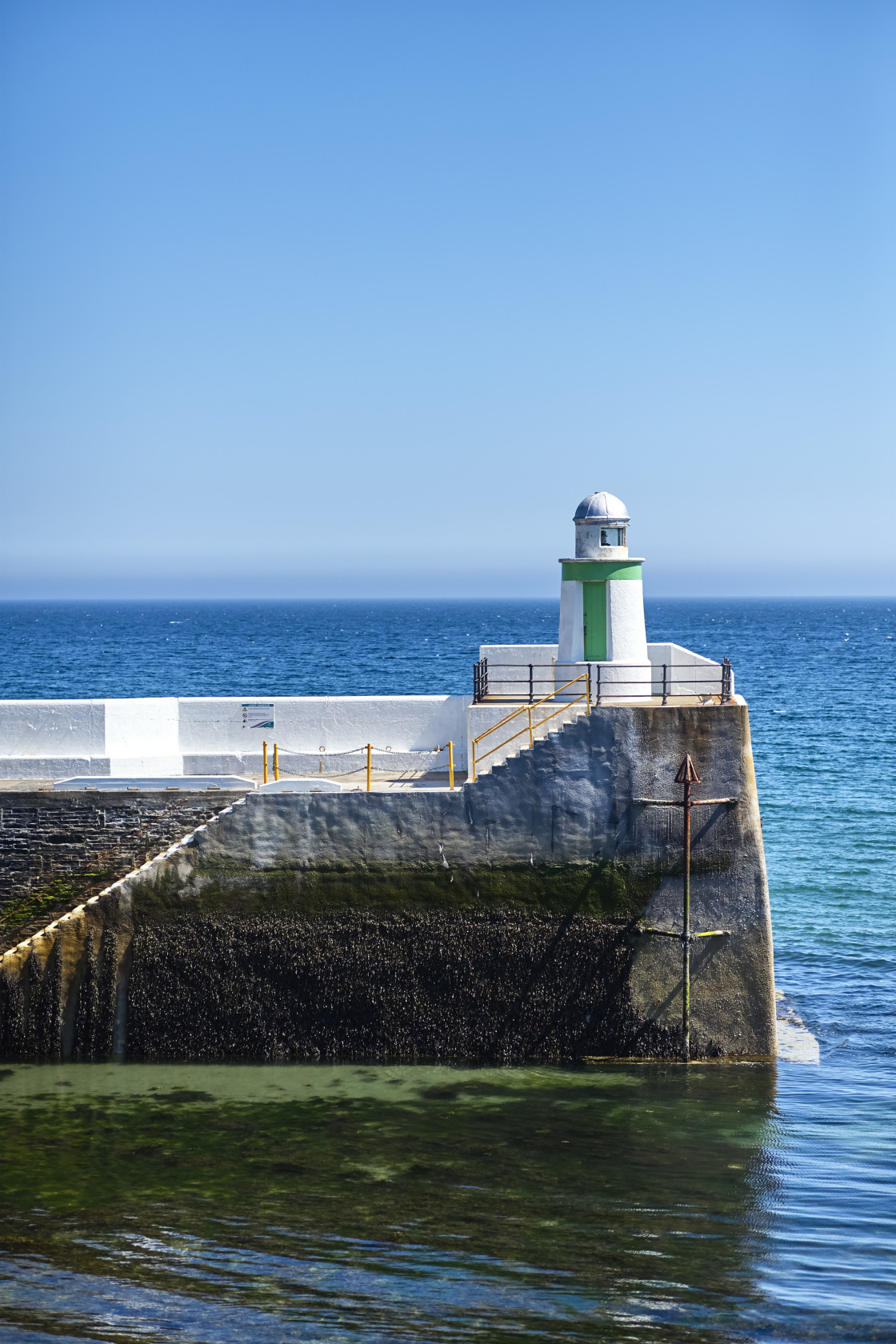 "Pepper pot beacon at the entrance to Laxey Harbour, Isle of Man" stock image