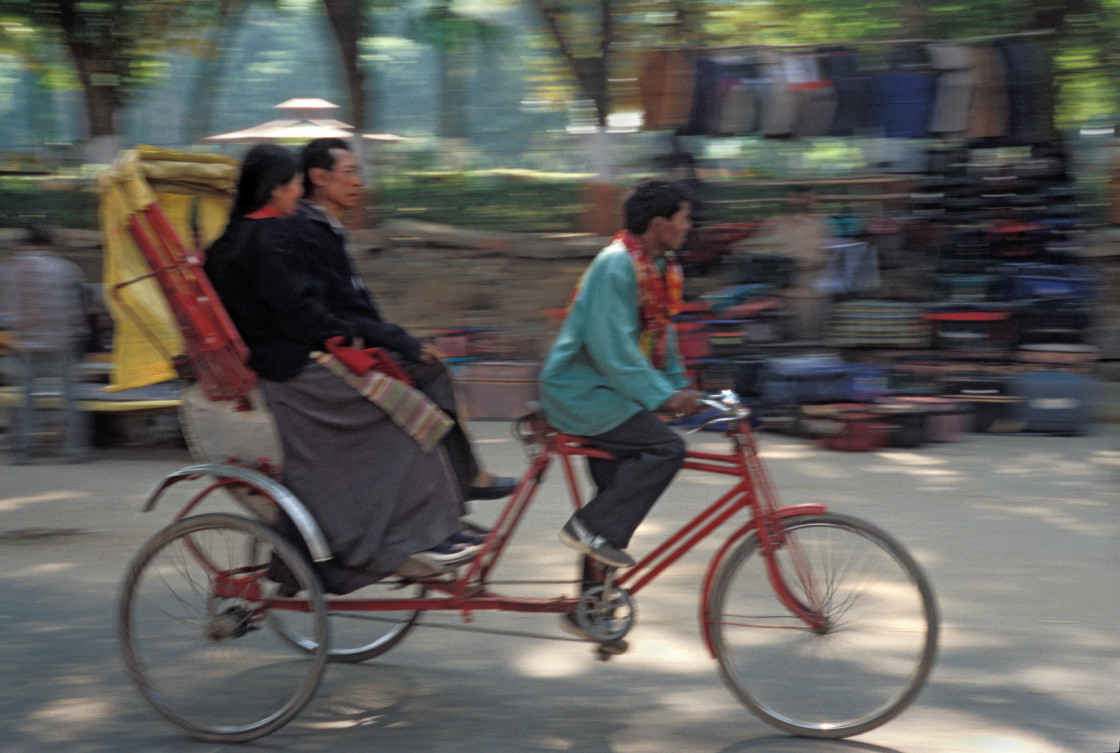 "Rickshaw ride, Bodgaya, India" stock image