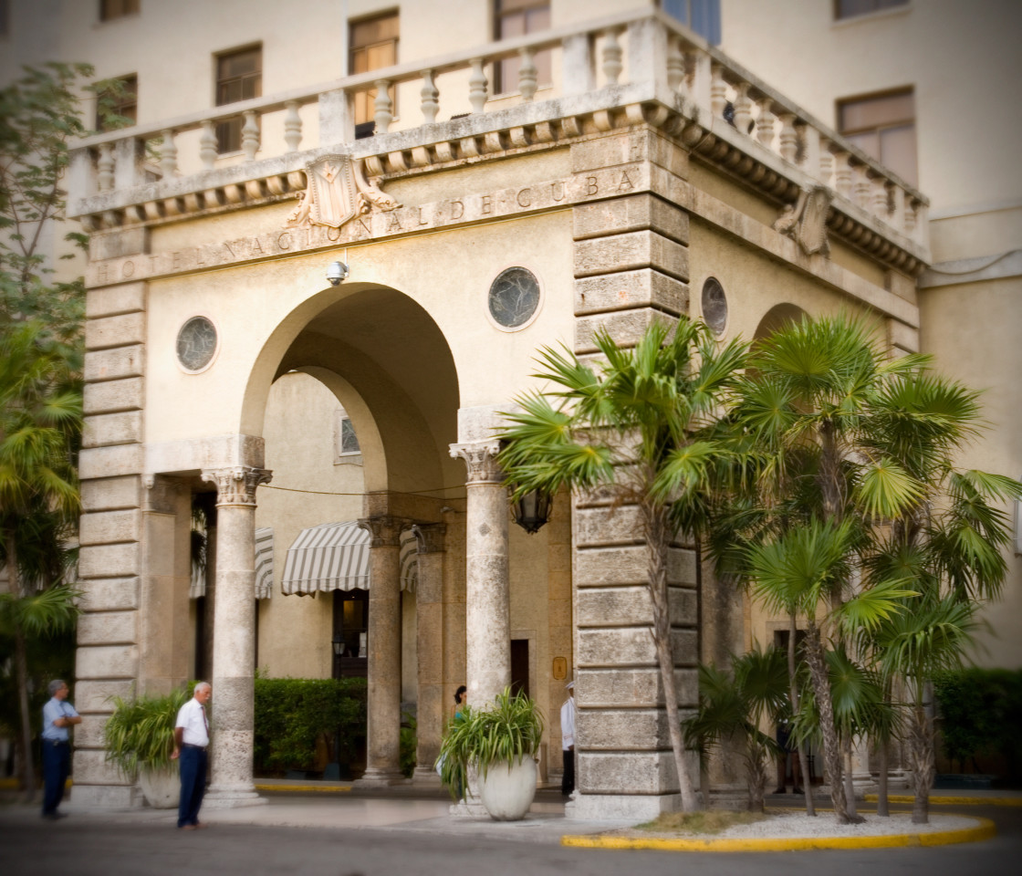 "Hotel National entrance, Havana" stock image