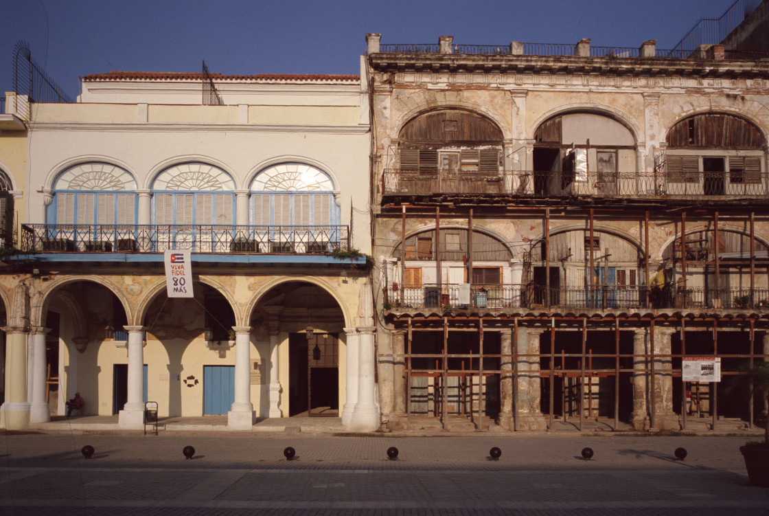 "Restored and old building, Havana" stock image