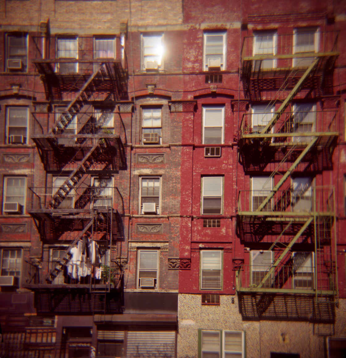 "Fire escapes" stock image