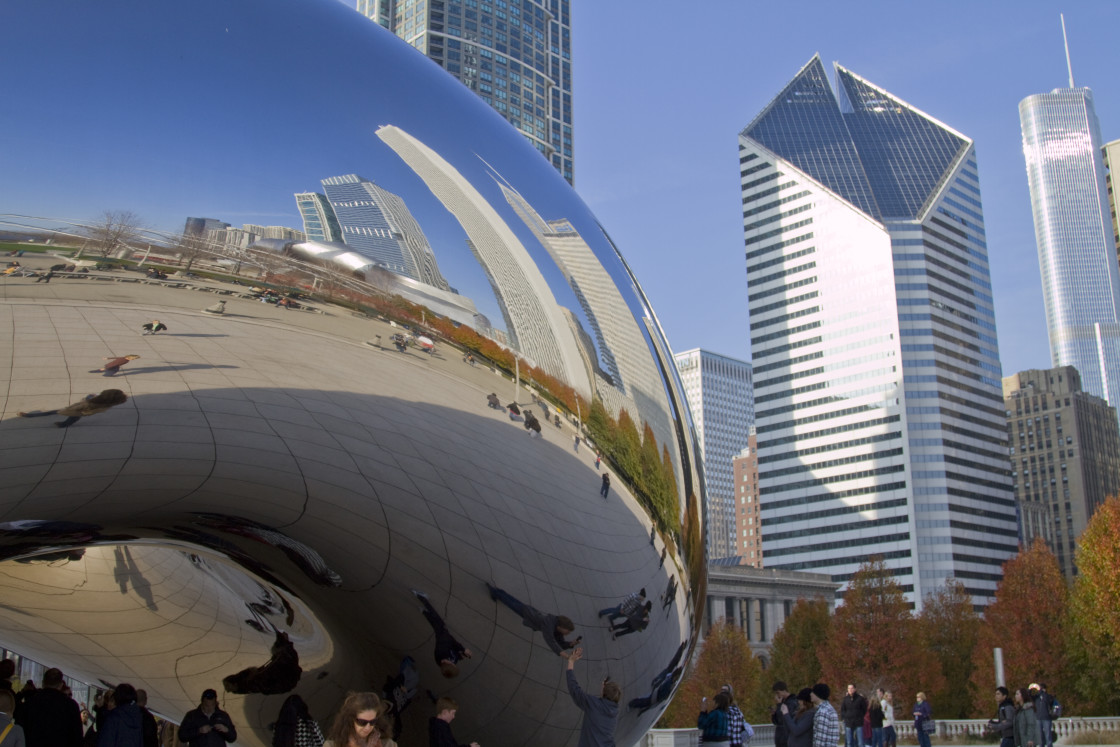 "Cloud gate, Chicago, Ill, USA" stock image