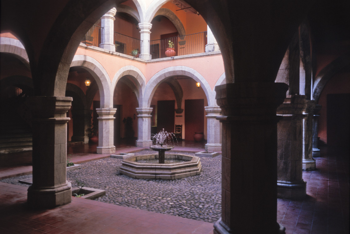 "Courtyard, Tepic, Nayarit, Mexico." stock image