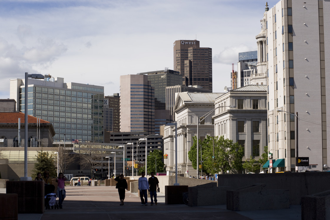 "Downtown, Denver, CO" stock image