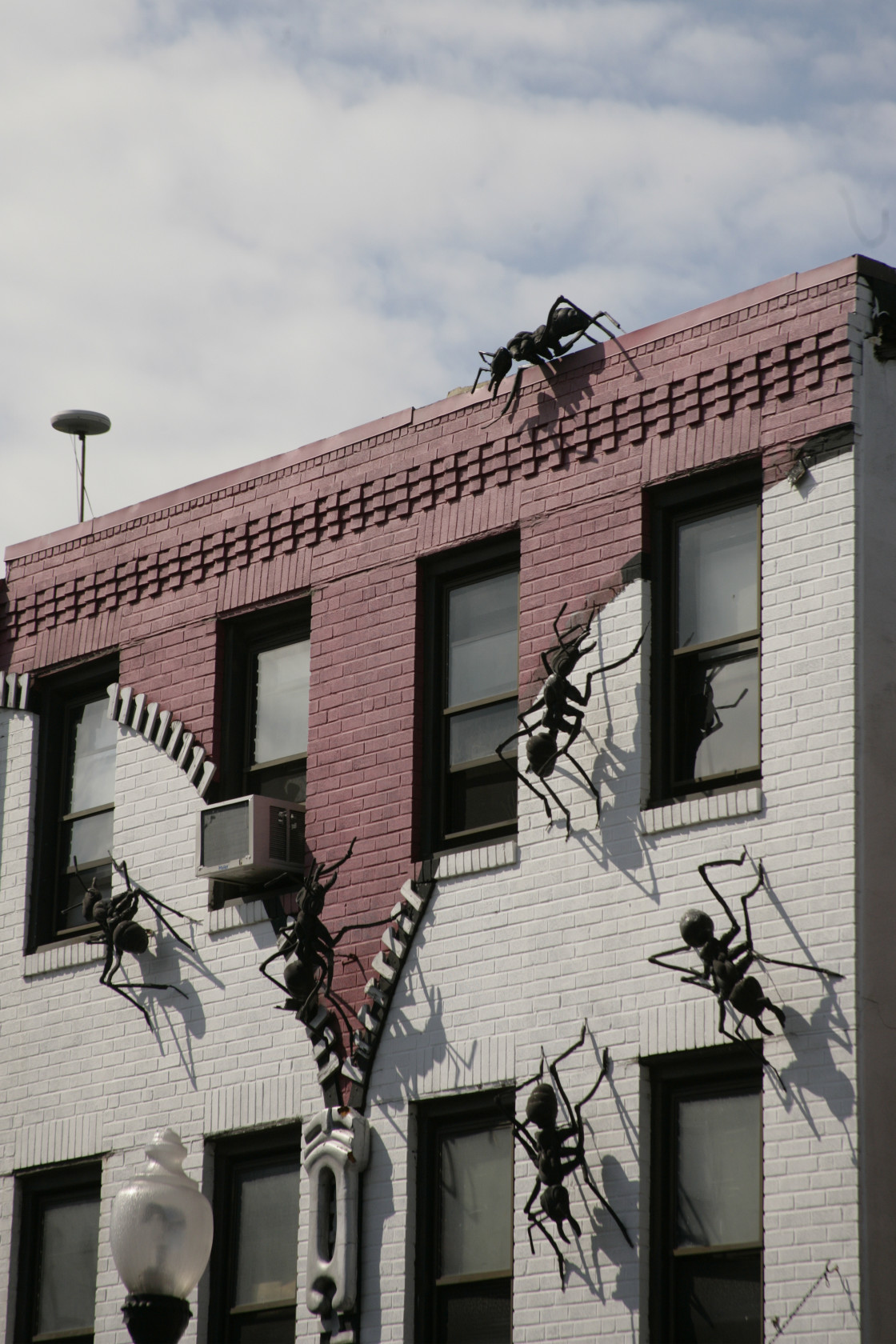 "Ant art installation on building, Philadelphia, PA" stock image