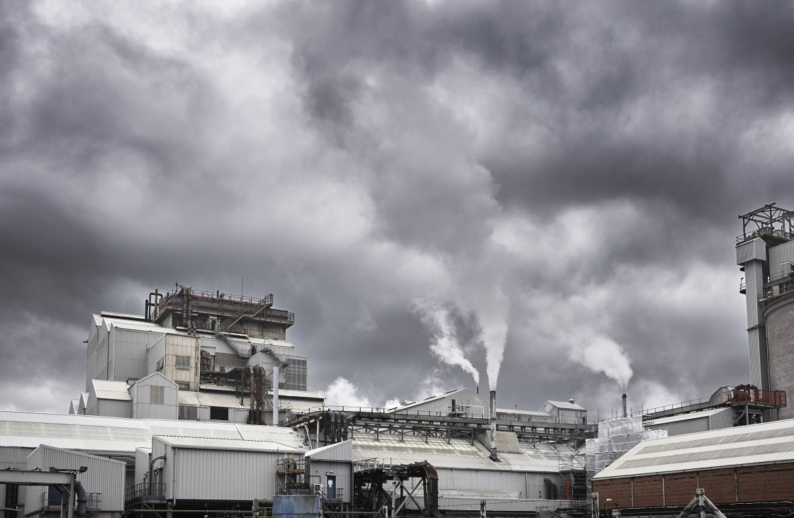 "Industrial works near Northwich" stock image