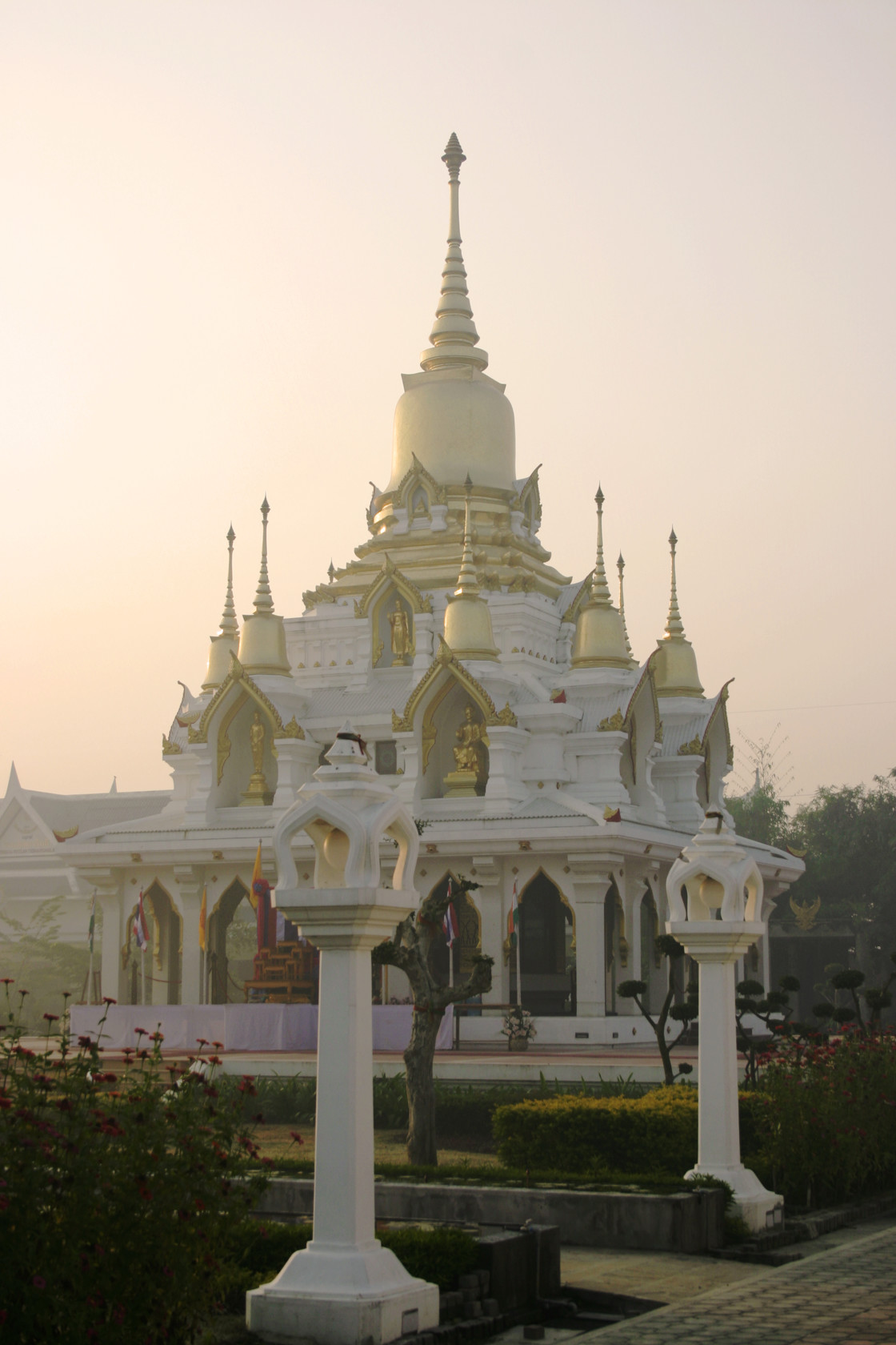 "Burmese Temple, Kushingar, India" stock image