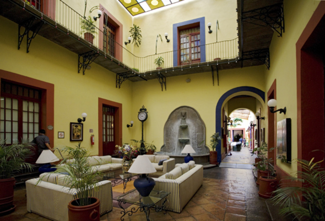 "Interior of Mexican Hotel" stock image