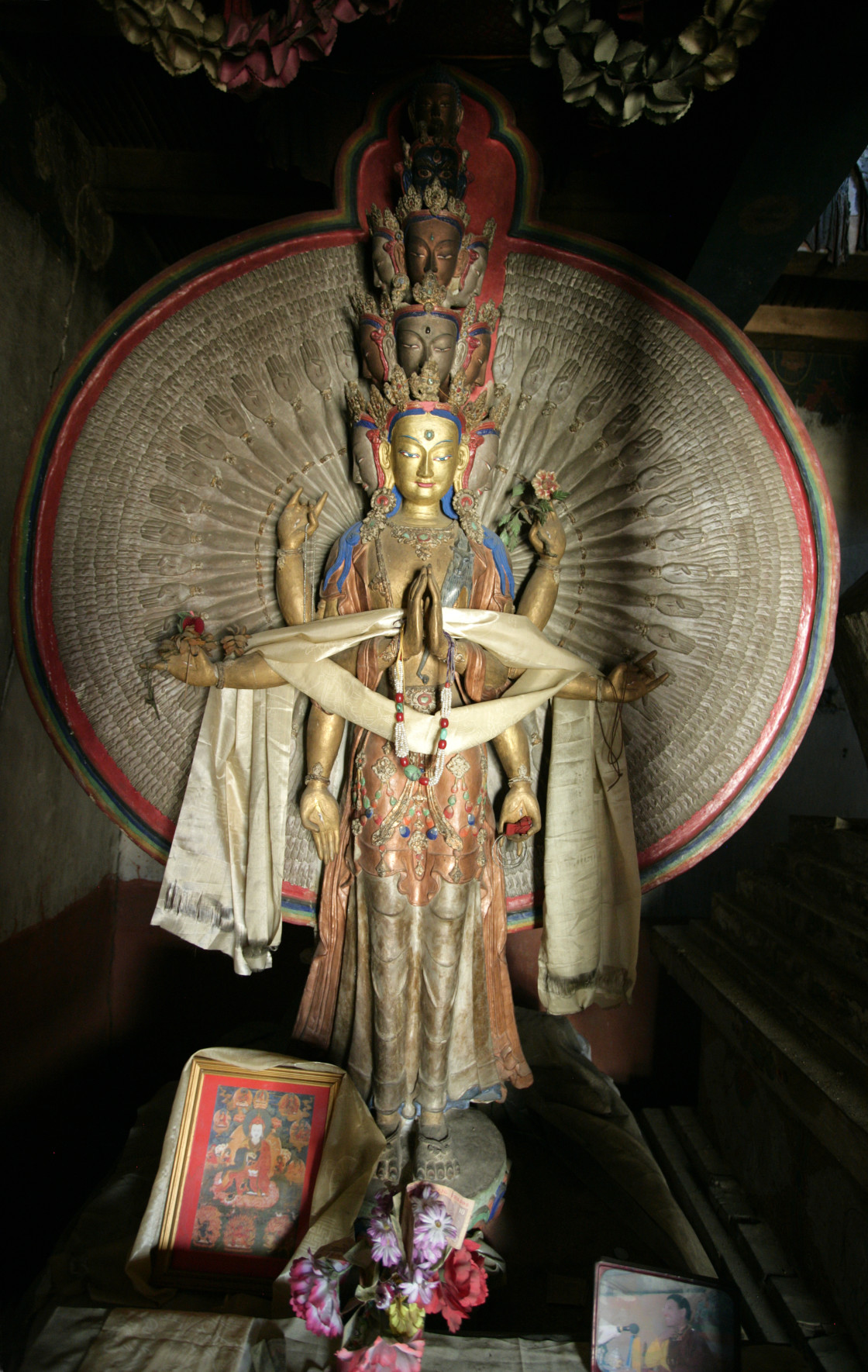 "Avalokitesvara, statue, Ladakh" stock image