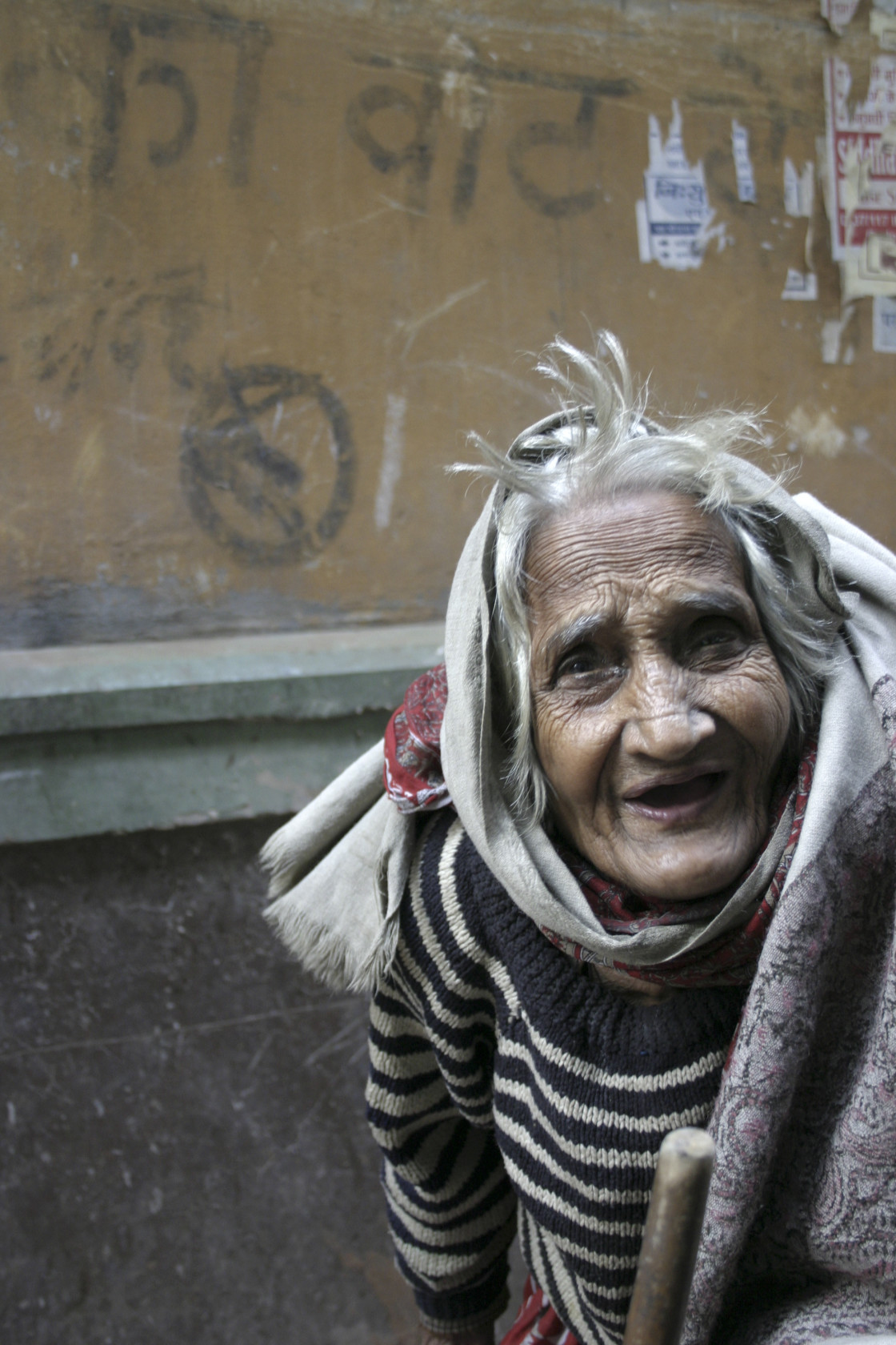 "Old woman, Varanasi, India" stock image