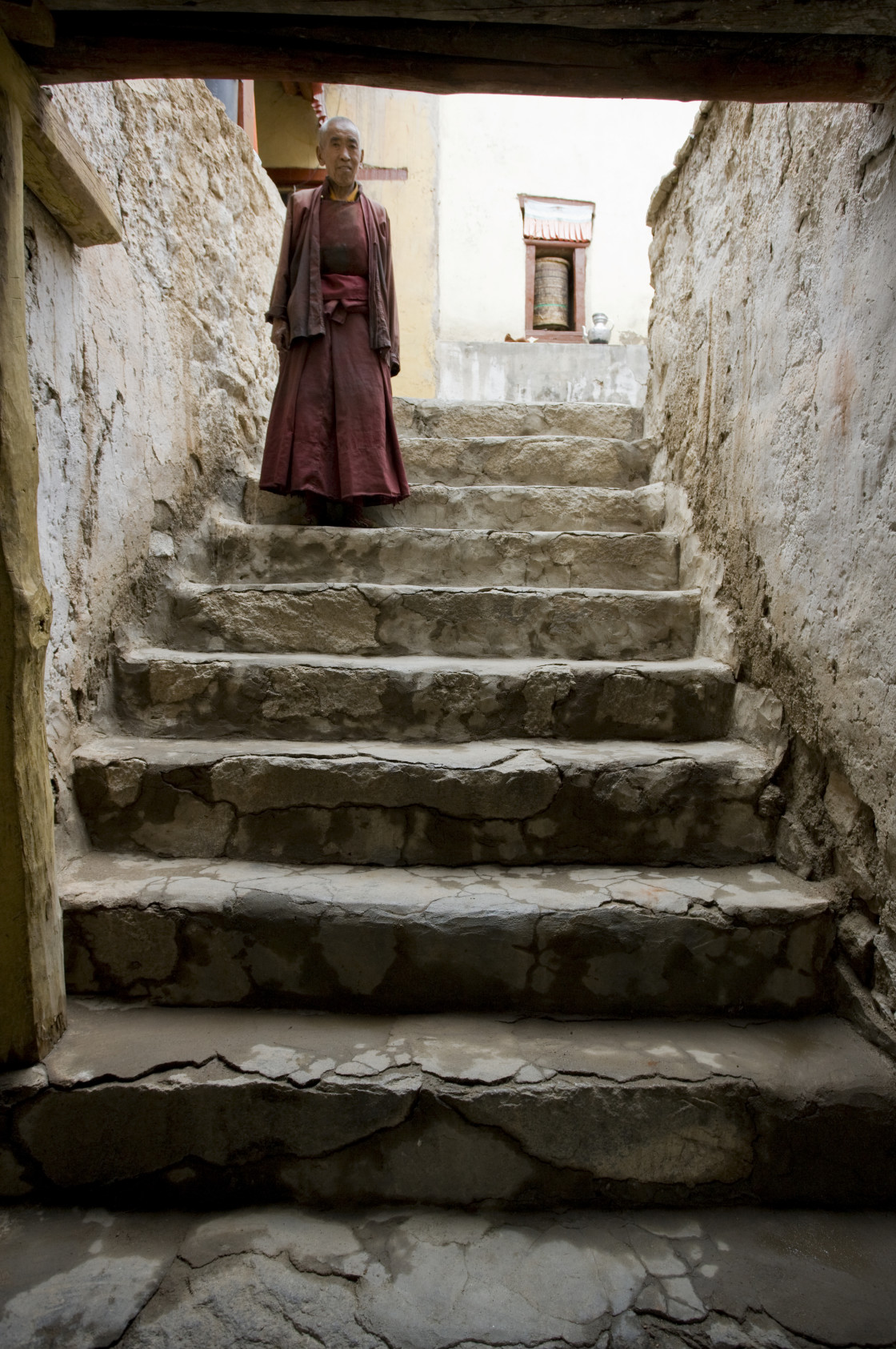 "Buddhist monk, Ladakh, India" stock image