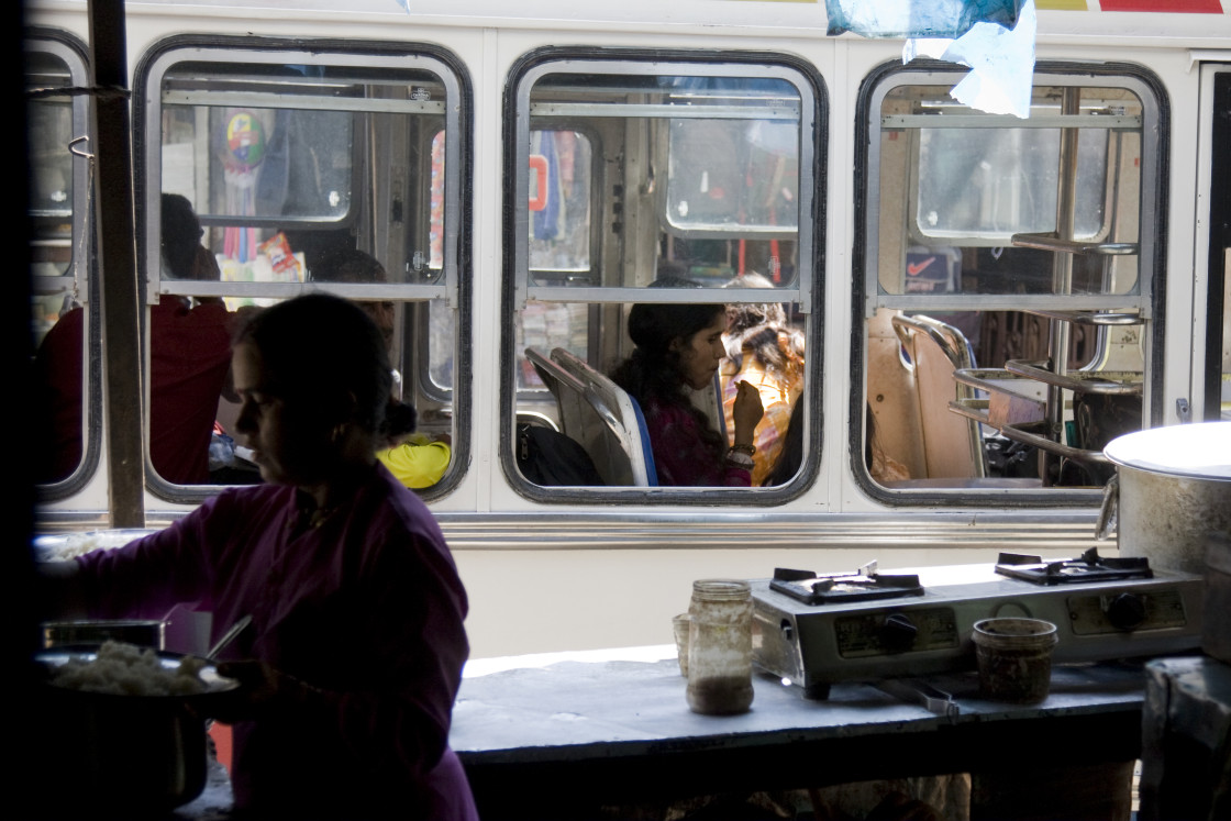 "Train station, India" stock image