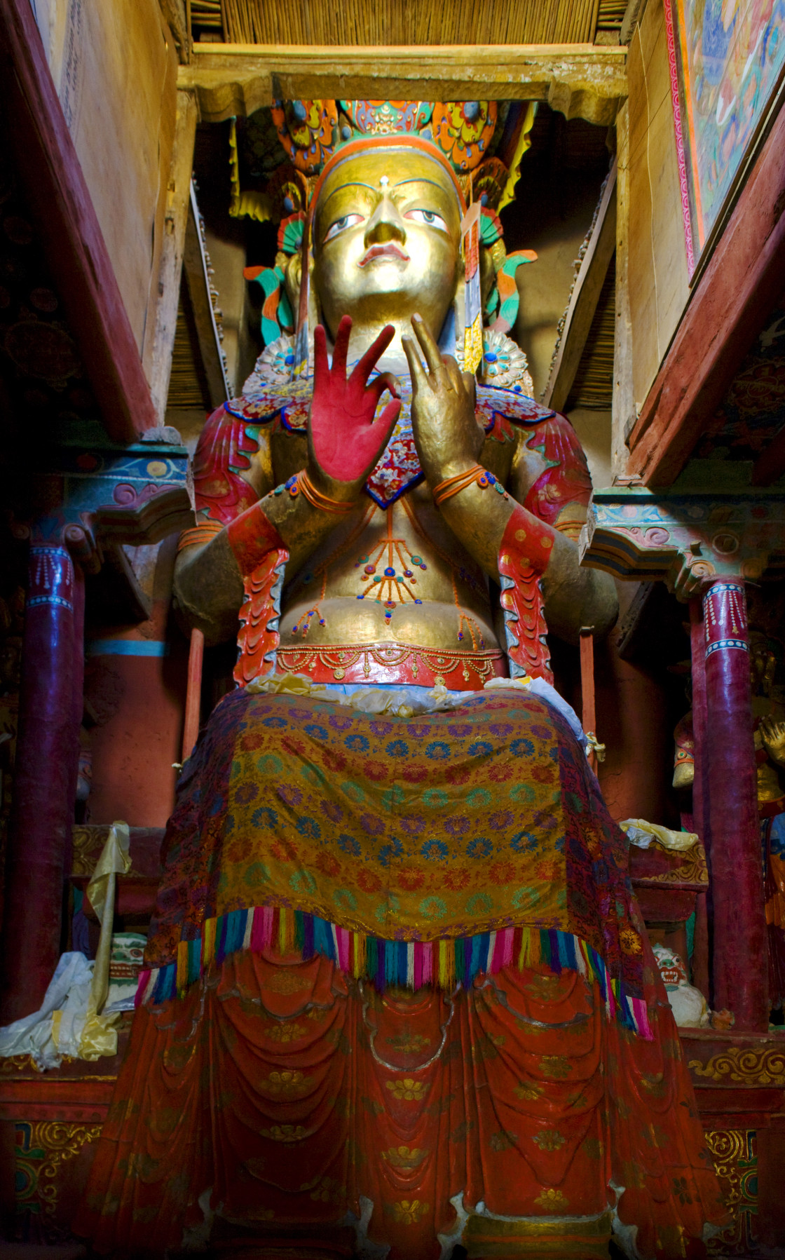 "Maitreya Buddha Statue, Basco, Ladakh" stock image