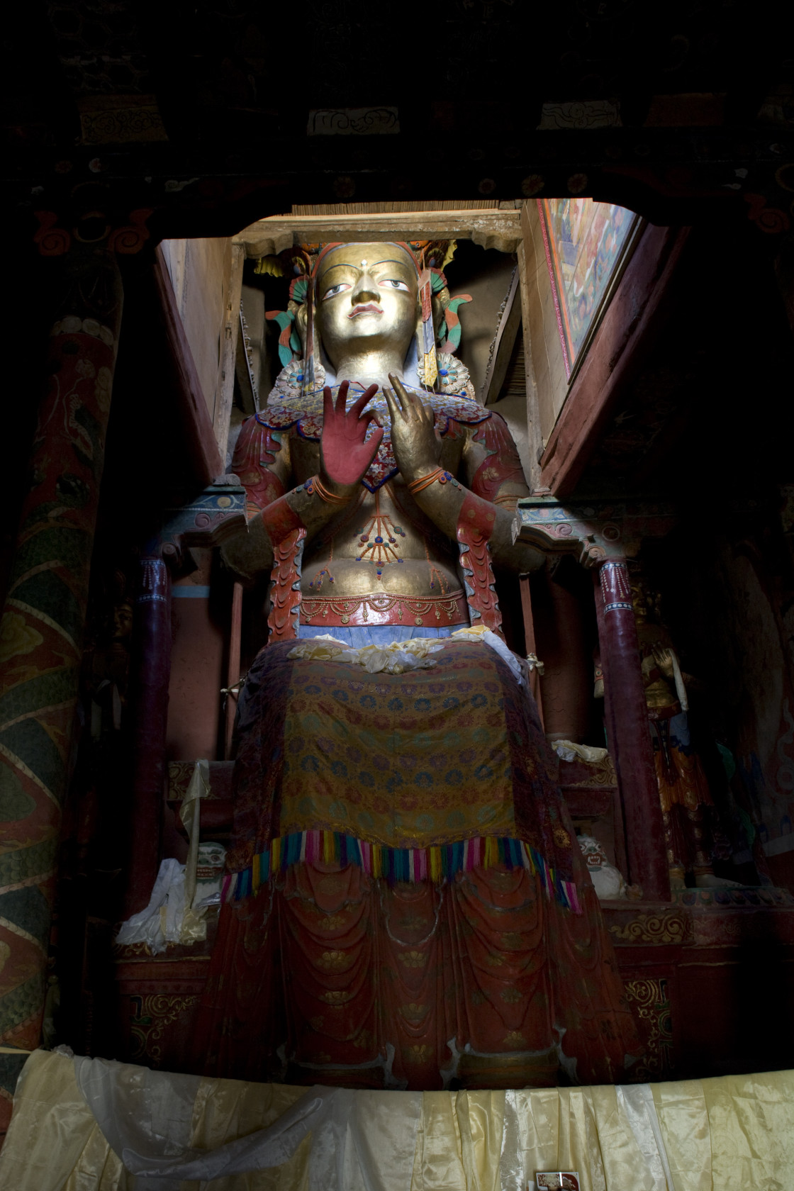 "Maitreya statue, Basco monastery, Ladakh" stock image