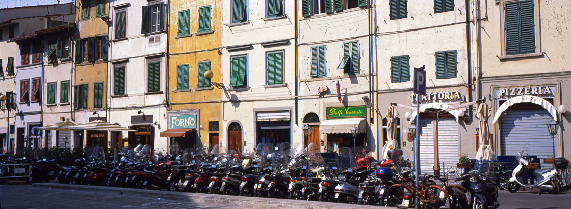 "Motorcycles, Florence, Italy" stock image