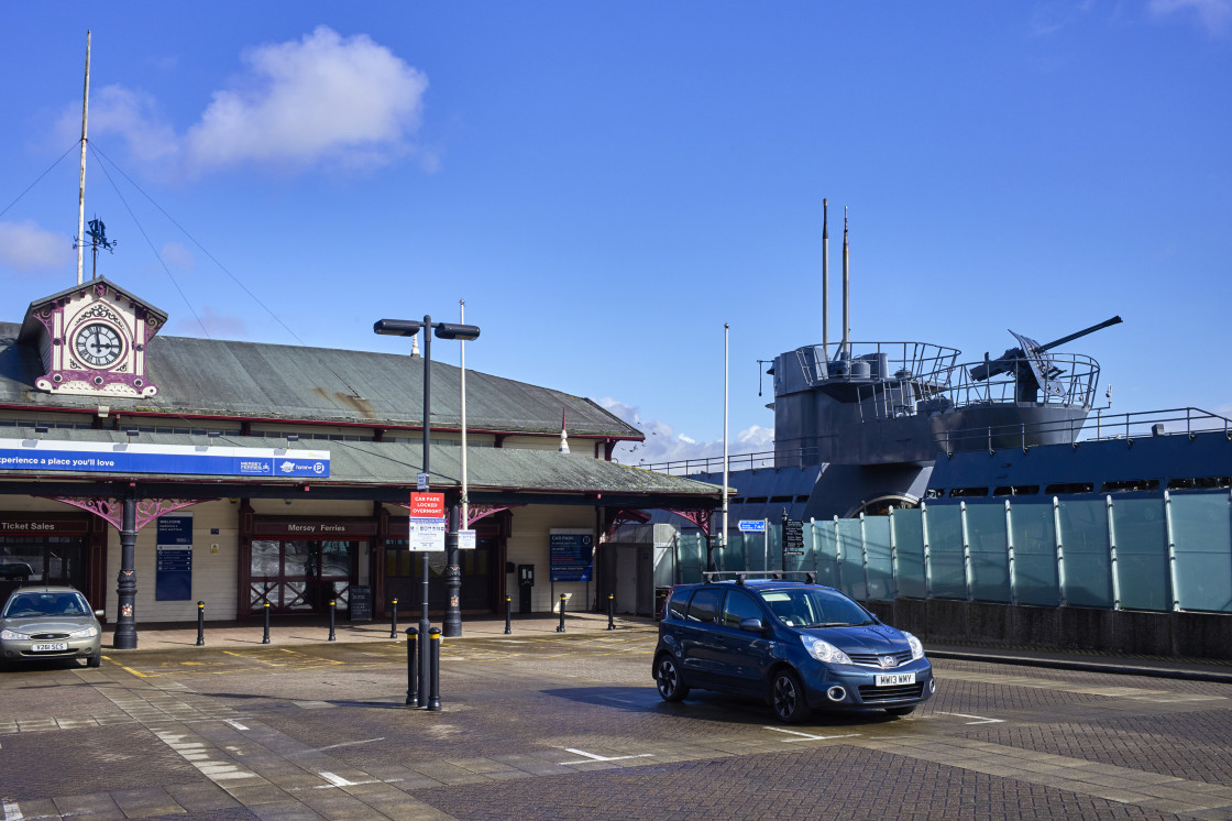 "Parking next to a U-boat" stock image