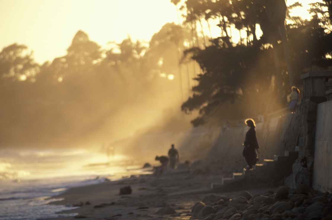 "Woman on beach" stock image