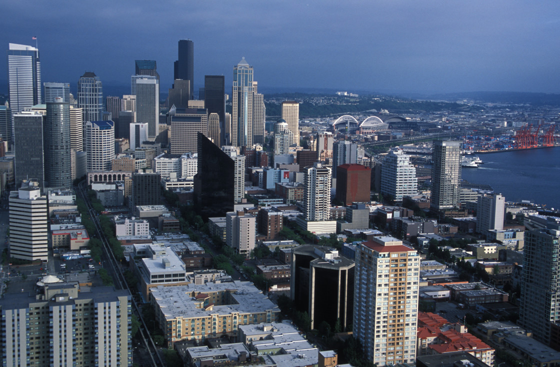 "Seattle skyline" stock image