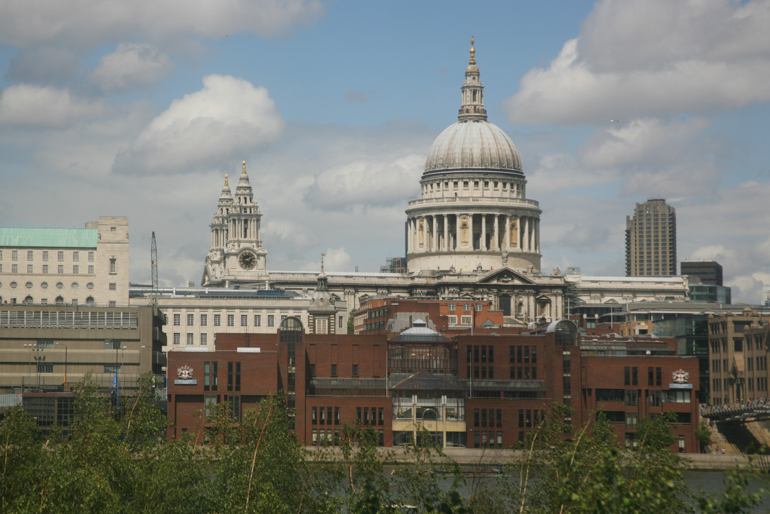 "St Pauls from Tate, London" stock image