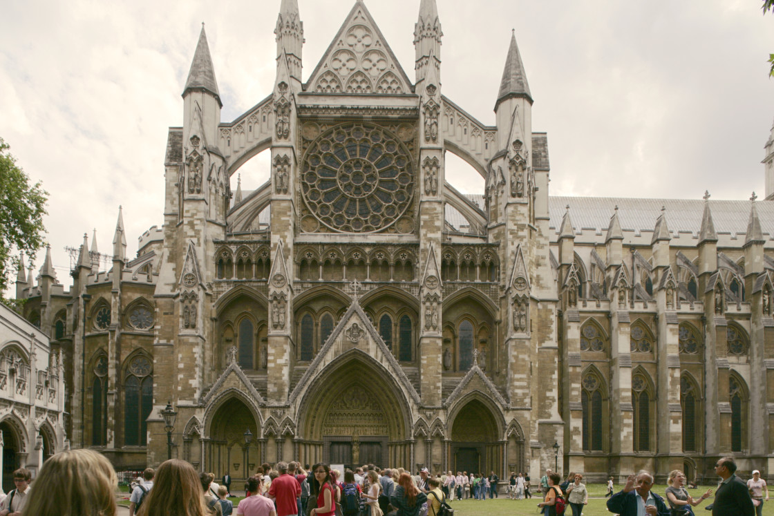 "Westminster Abbey, front, London" stock image