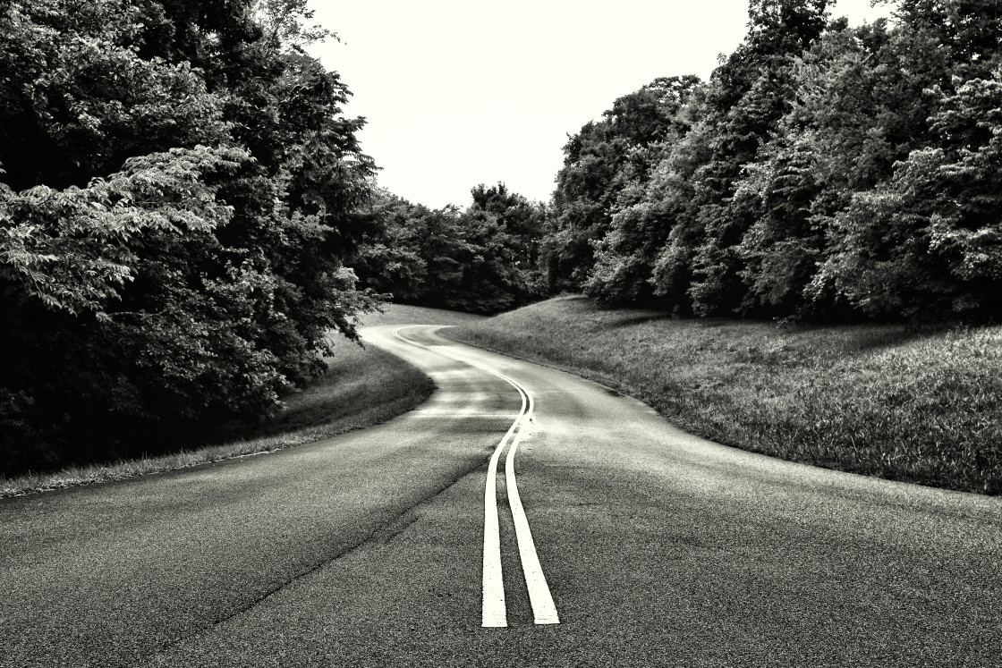 "A road to nowhere" stock image