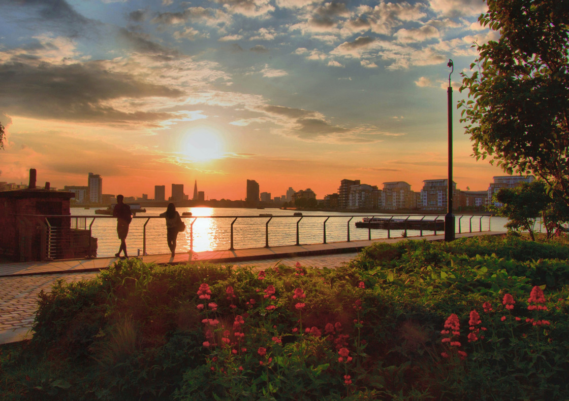 "London Summer Sunset" stock image