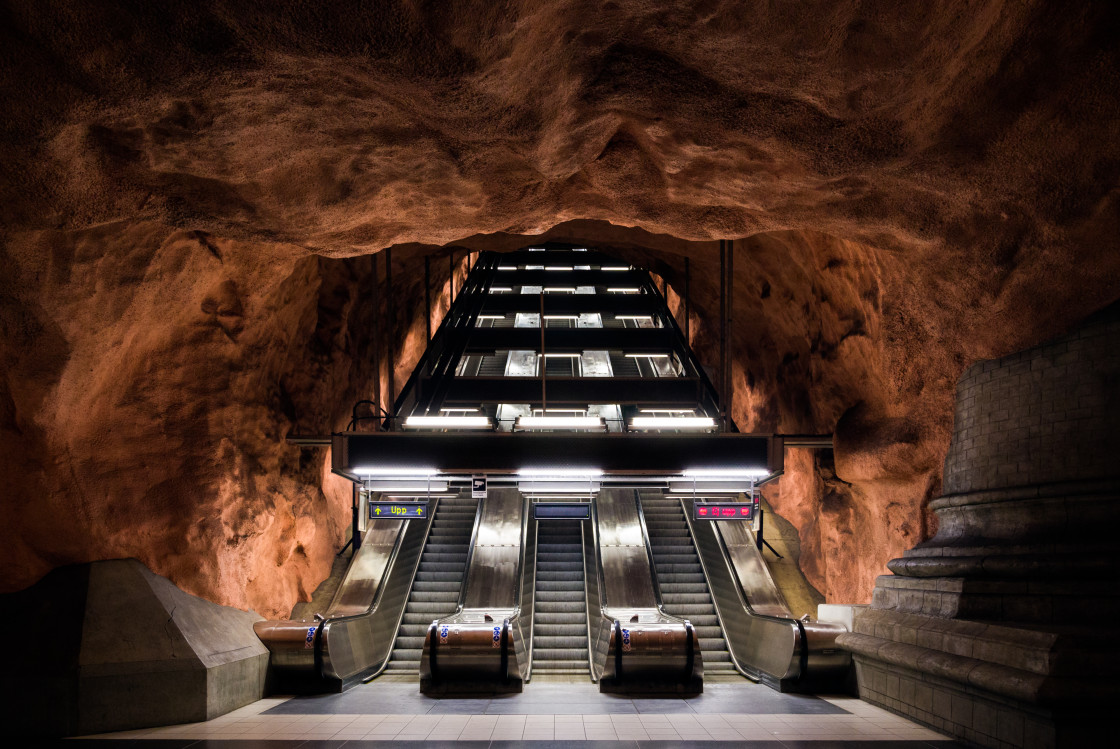 "Stockholms Tunnelbana - Rådhuset" stock image