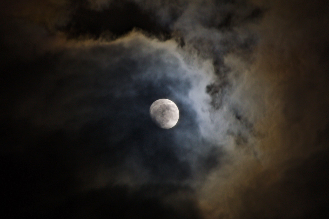 "Moon & Clouds" stock image