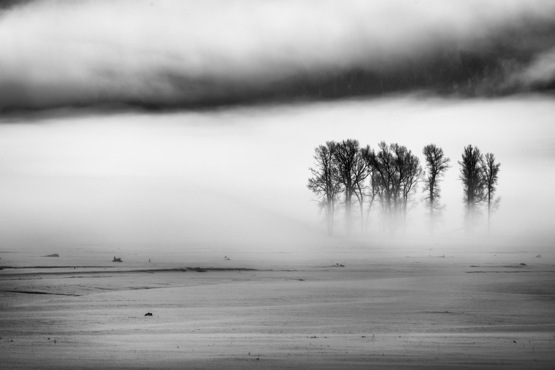 "Winter in Yellowstone" stock image