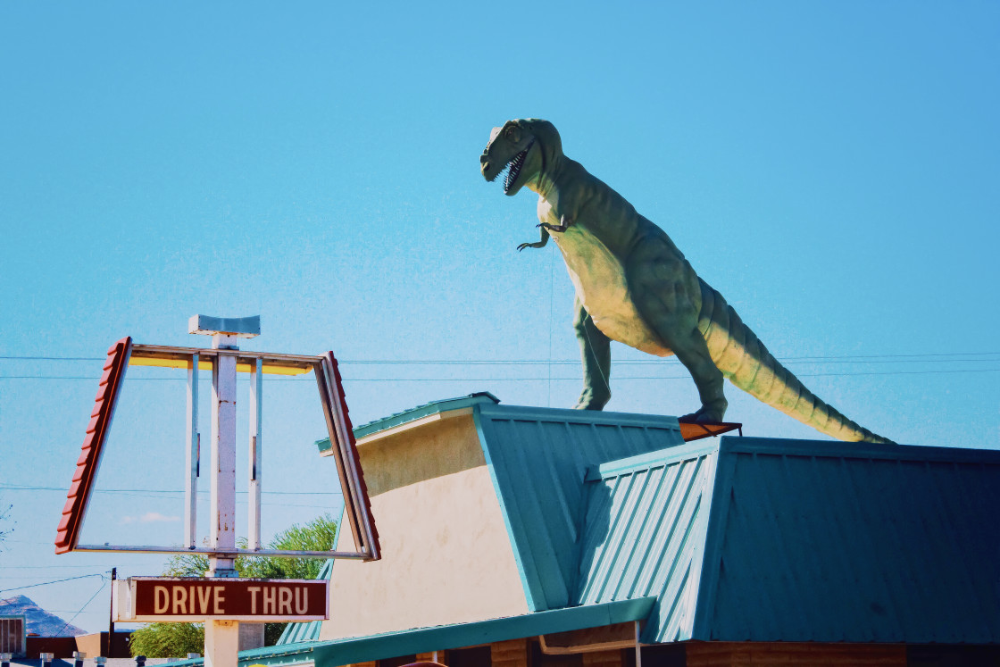 "Abandoned Tyrannosaurus" stock image