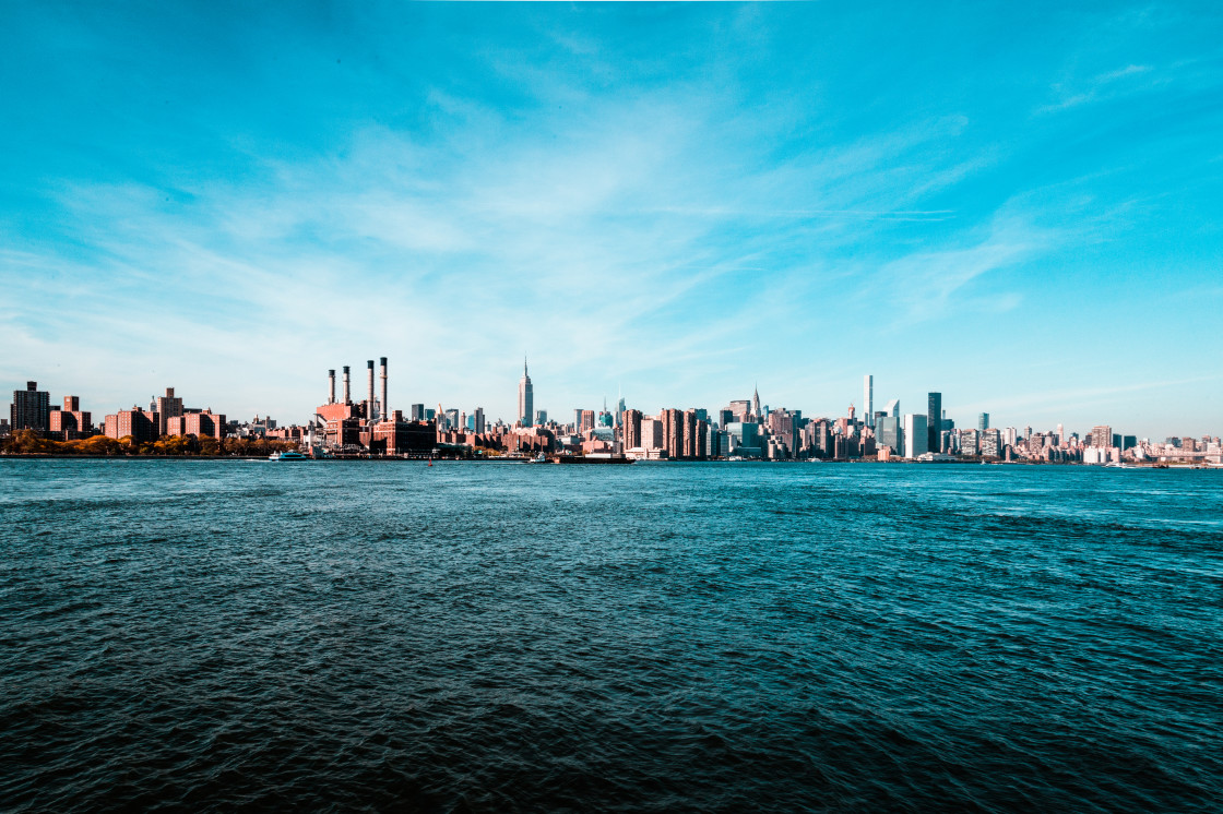 "The Manhattan Skyline from Williamsburg" stock image