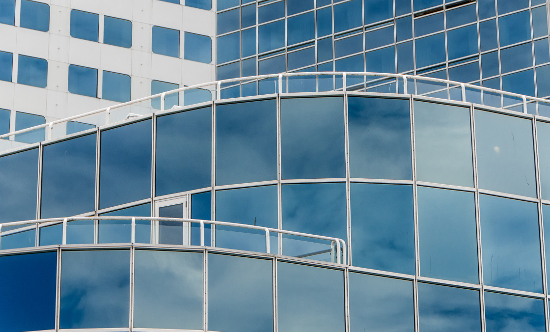 "Building reflection" stock image