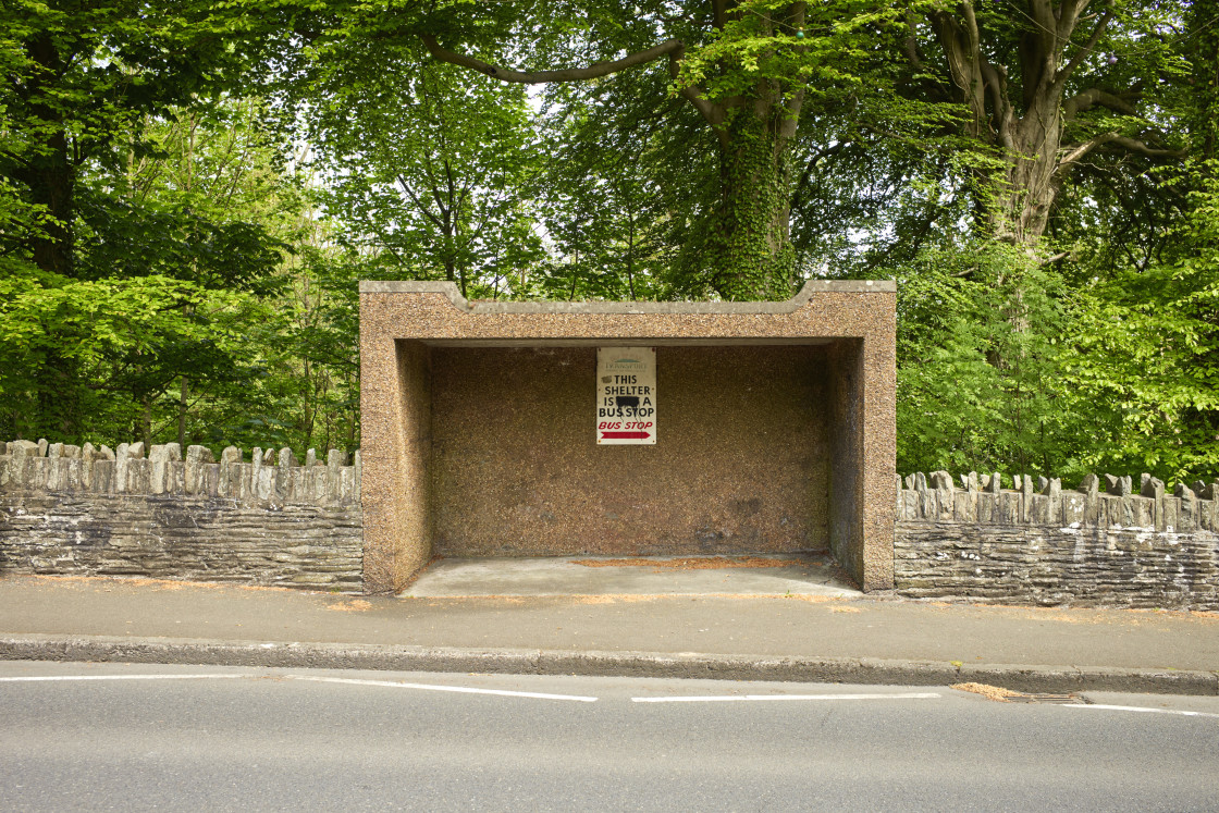 "Concrete shelter that is not a bus shelter" by Ian Pilbeam - £15.00 "Concrete shelter that is not a bus shelter" stock image
