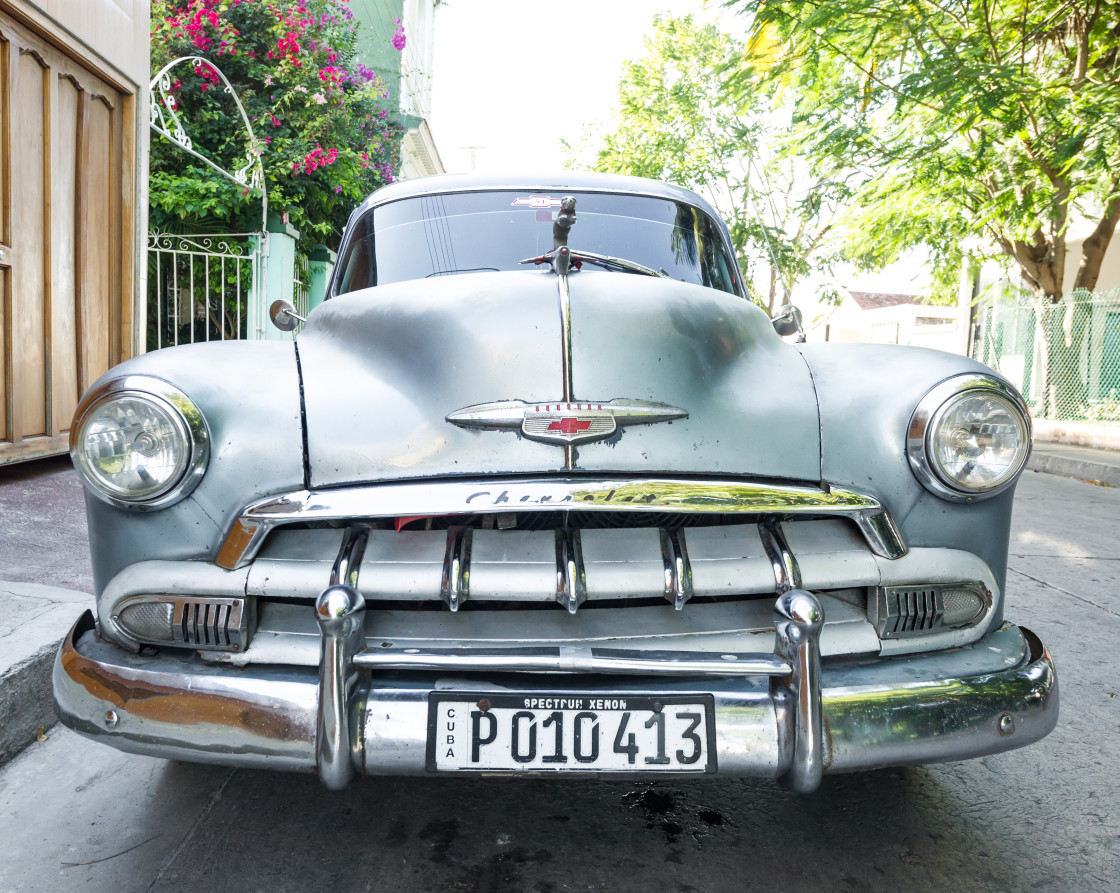 "Havana Cuba and a vintage Chevrolet" stock image