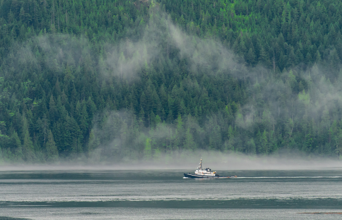 "Working boat in Alaska" stock image