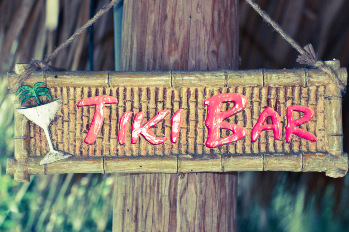 "Tiki Bar Sign" stock image