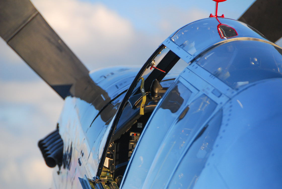 "P-51 Cockpit" stock image