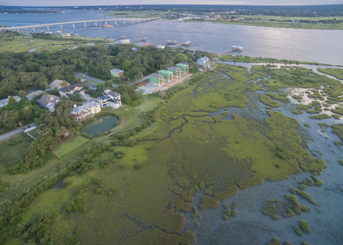 "Marsh homes in St Augustine" stock image