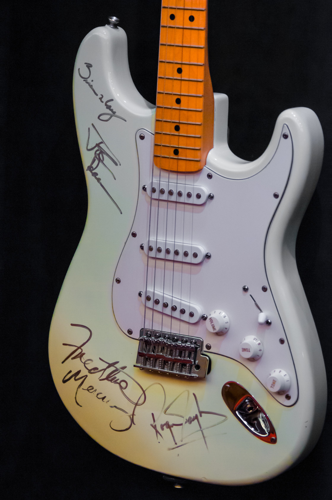 "Queen autographed guitar" stock image