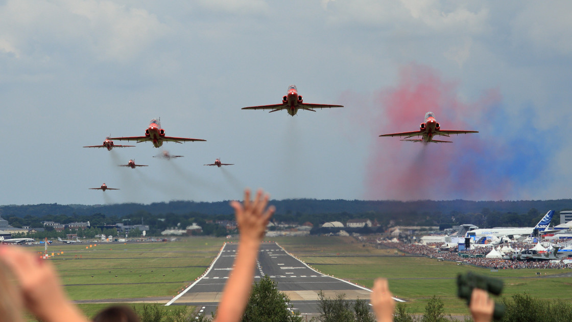 "Red Arrows Take-off" by Gordon England - $12.70 "Red Arrows Take-off" stock image