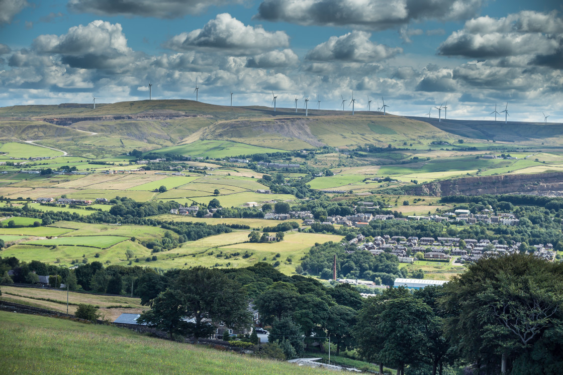 "Ramsbottom from Holcombe Moor" by Gordon England - $12.56 "Ramsbottom from Holcombe Moor" stock image