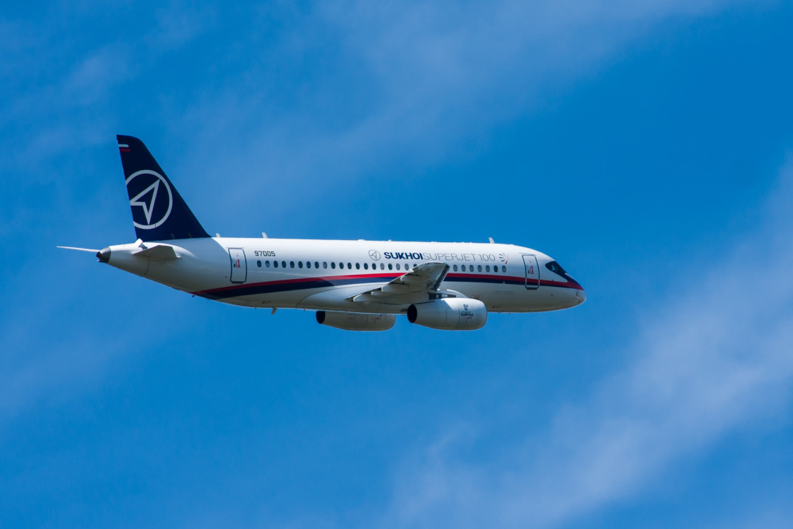 "Sukhoi Superjet 100" by Gordon England - $12.57 "Sukhoi Superjet 100" stock image