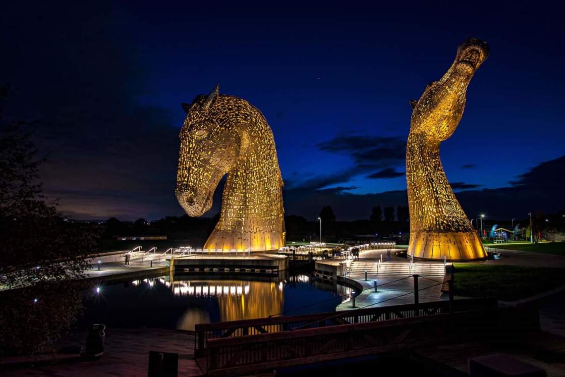 "The kelpies Falkirk" stock image